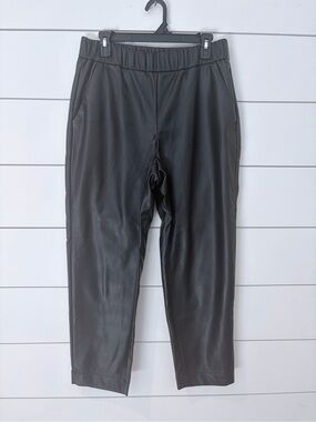 A New Day Faux Leather Pants Black Quiet Luxury Minimalist Chic M